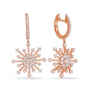 Rose Gold Diamond Earring