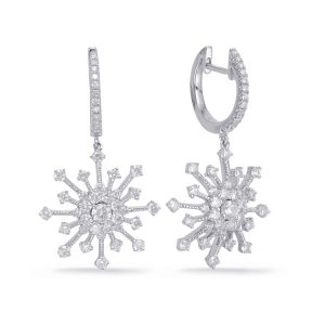 White Gold Diamond Earring