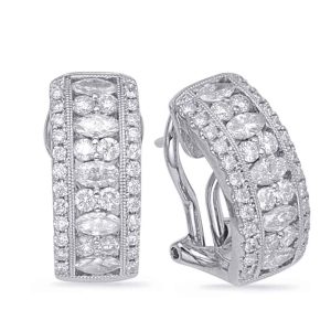 White Gold Diamond Earring