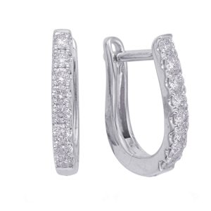 Platinum Huggie Earring