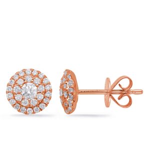 Rose Gold Diamond Earring