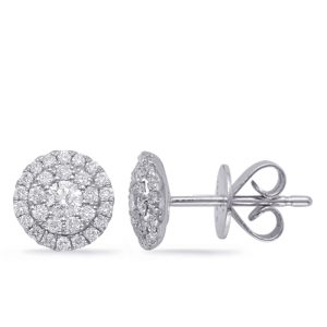 White Gold Diamond Earring