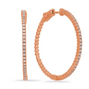 Rose Gold 1.45 Inch Securehinge Hoop