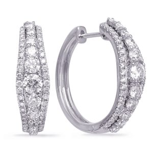 White Gold Diamond Earring