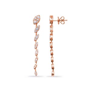 Rose Gold Diamond Fashion Earring