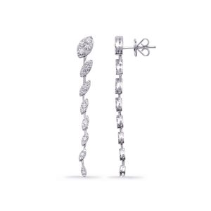 White Gold Diamond Fashion Earring