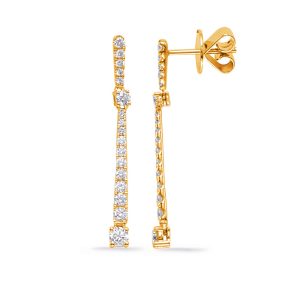 Yellow Gold Diamond Fashion Earring