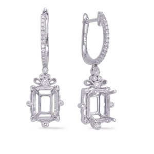 White Gold Diamond Earring