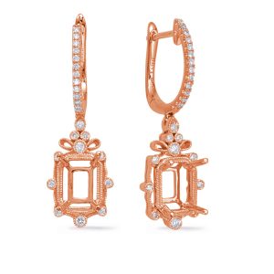 Rose Gold Diamond Earring