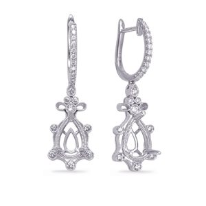 White Gold Diamond Earring