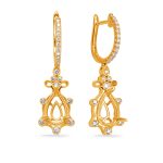 Yelloe Gold Diamond Earring