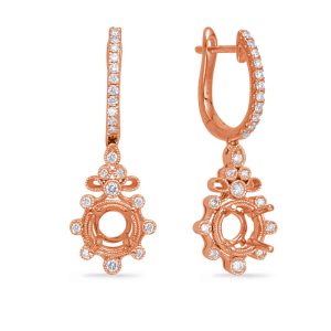 Rose Gold Diamond Earring 1/2ct