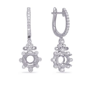 White Gold Diamond Earring 1/2ct