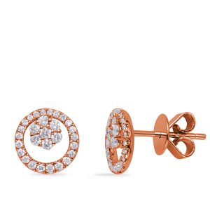 Rose Gold Diamond Earring