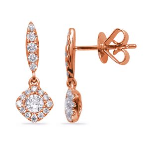 Rose Gold Diamond Earring