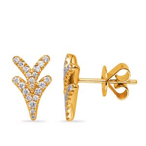 Yellow Gold Diamond Earring