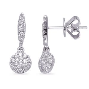 White Gold Diamond Earring