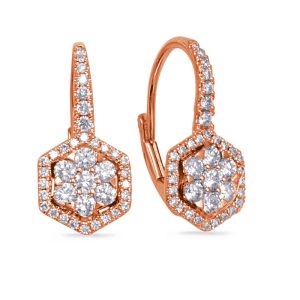 Rose Gold Diamond Earring