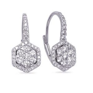 White Gold Diamond Earring