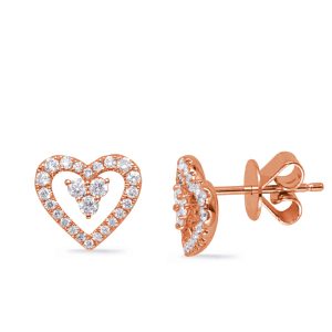 Rose Gold Diamond Earring