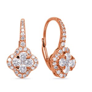 Rose Gold Diamond Earring