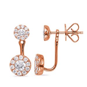 Rose Gold Diamond Earring Jacket