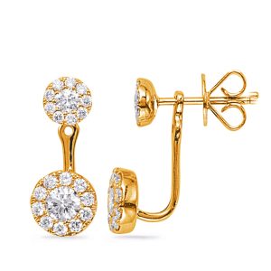 Yellow Gold Diamond Earring Jacket