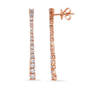 Rose Gold Diamond Earring