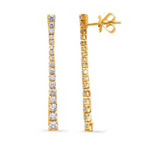 Yellow Gold Diamond Earring