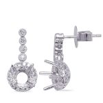 White Gold Diamond Earring
