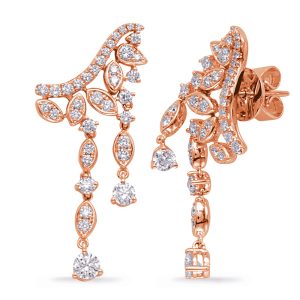 Rose Gold Diamond Earring