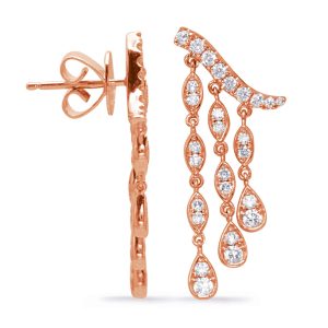 Rose Gold Diamond Earring