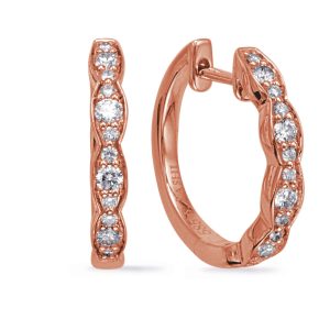 Rose Gold Diamond Earring