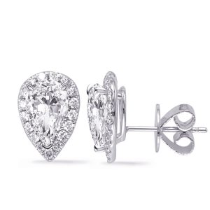 White Gold Diamond Earring