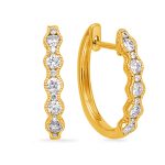 Yellow Gold Diamond Earring