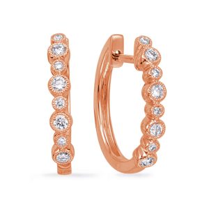 Rose Gold Diamond Earring