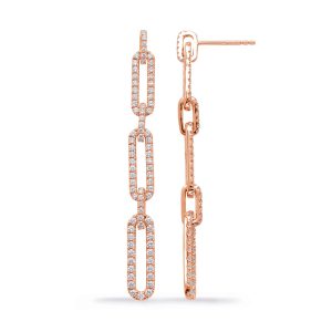 Rose Gold Diamond Earring