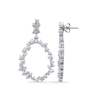 White Gold Diamond Earring