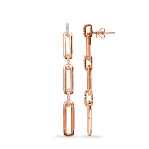 Rose Gold Diamond Earring