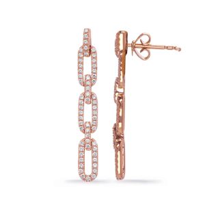 Rose Gold Diamond Earring