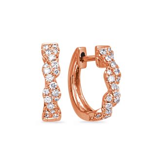 Rose Gold Diamond Earring