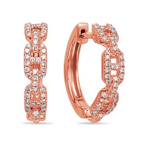 Rose Gold Diamond Earring