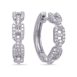 White Gold Diamond Earring