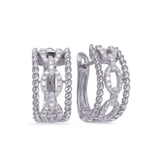 White Gold Diamond Earring