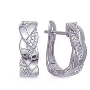 White Gold Diamond Earring