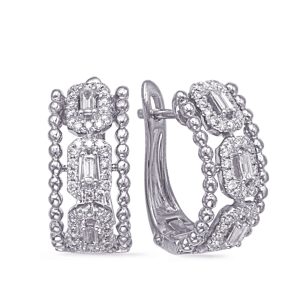 White Gold Diamond Earring