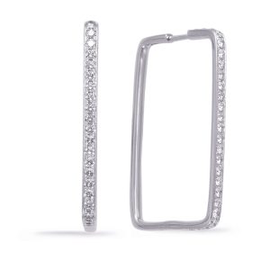 White Gold Diamond Earring