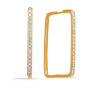 Yellow Gold  Diamond Earring