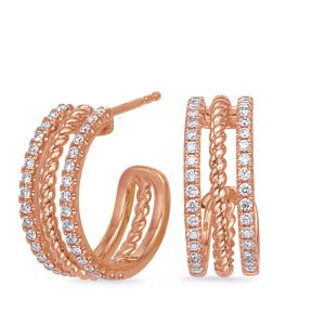 Rose Gold Diamond Earring