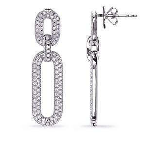 White Gold Diamond Earring